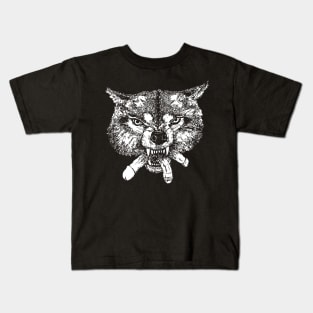 Hungry Like The Wolf (White Print) Kids T-Shirt